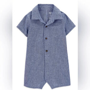 Carter's Child of Mine 100% Cotton Baby Boy Romper Size 3-6 Months